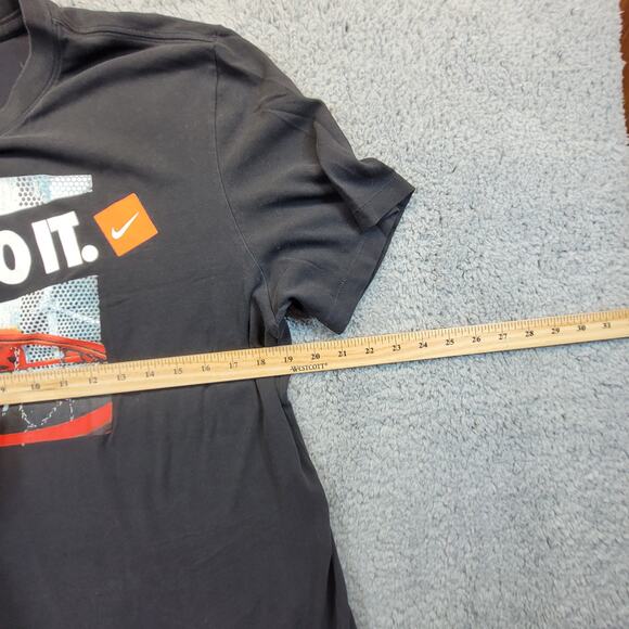 NIKE DRI FIT Drifit TEE Size Large‎ Black Just Do It - Picture 5 of 6